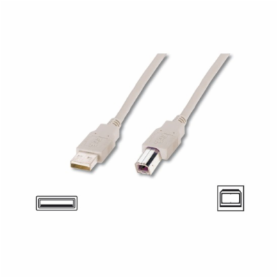 Digitus Připojovací kabel USB 2.0, typ A - B M / M, 5,0 m...