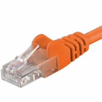 PREMIUMCORD Patch kabel UTP RJ45-RJ45 CAT5e 0.5m oranžová