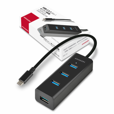 AXAGON HUE-S2C, 4x USB 3.0 CHARGING hub, micro USB nap. k...