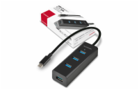 AXAGON HUE-S2C, 4x USB 3.0 CHARGING hub, micro USB nap. konektor, kabel USB-C 40cm