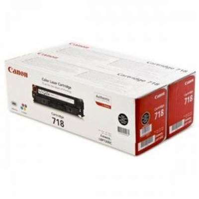 Canon toner CRG-718BK, černy - 2 pack