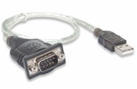 MANHATTAN převodník z USB na sériový port (USB AM / DB9M, RS232), blistr