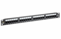 Solarix SX24-6-UTP-BK 19" Patch panel Solarix 24 x RJ45 CAT6 UTP černý