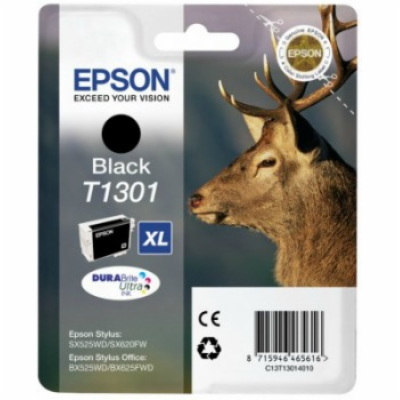 EPSON ink čer Singlepack "Jelen" Black T1301 DURABrite Ul...