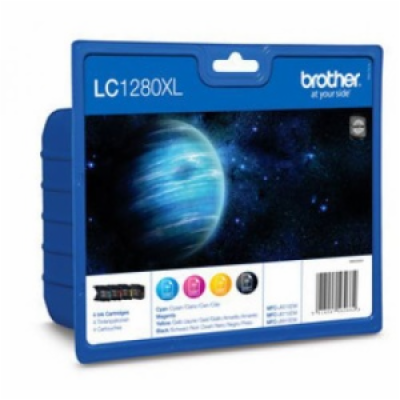 BROTHER inkoustová náplň LC-1280XLVALBP/ multipack/ Černá...