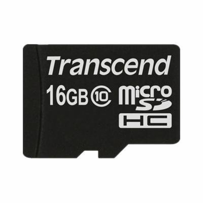 TRANSCEND MicroSDHC karta 16GB Class 10, bez adaptéru