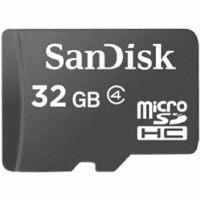 SanDisk MicroSDHC karta 32GB (Class 4) + adaptér