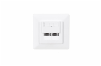 NETRACK 106-04 complete flush-mounted outlet 2xRJ45 8p8c UTP Cat5e LSA