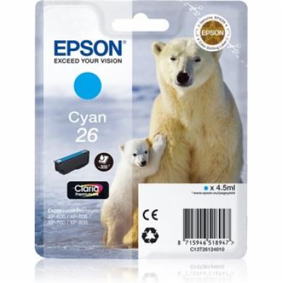 Epson Singlepack Cyan 26 Claria Premium Ink