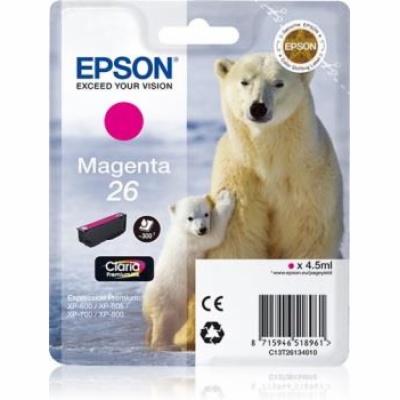 Epson Singlepack Magenta 26 Claria Premium Ink