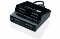 CONNECT IT USB hub 4 porty STEP - černý