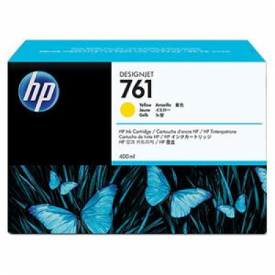 HP 761 Yellow DJ Ink Cart, 400 ml, CM992A