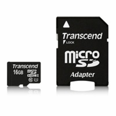 TRANSCEND MicroSDHC karta 16GB Premium, Class 10 UHS-I 30...