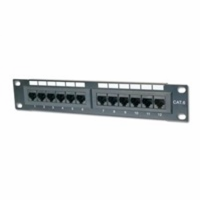 XtendLan Patch panel 10", 1U / 12 portů, CAT6, osazený