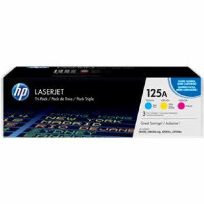 HP 125A CMY 3-pack LJ Toner Cart, CF373AM (1,400 / 1,400 ...