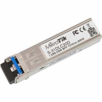 MikroTik SFP (miniGBIC) modul S-31DLC20D, SM, 20km, 1.25G