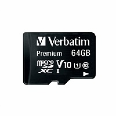 VERBATIM MicroSDXC karta 64GB Premium, U1 + adaptér