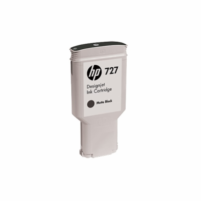 HP 727 Black matte DJ Ink Cart, 300 ml, C1Q12A