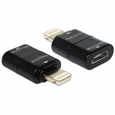 Delock adaptér IPhone 8pin samec > USB Micro-B 5pin samic...