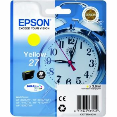 Epson Singlepack Yellow 27 DURABrite Ultra Ink