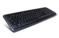 C-Tech KB-102-BL klávesnice PS/2, slim, black, CZ/SK