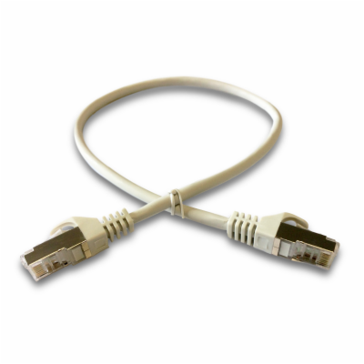 DATACOM Patch cord S/FTP CAT6A 0,5m šedý