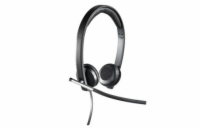 LOGITECH Headset H650e Stereo/ drátová sluchátka + mikrofon/ USB/ černá