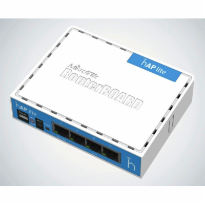 MikroTik hAP Lite (classic), 650MHz CPU, 32MB RAM, 4x LAN...