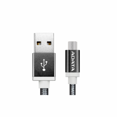 ADATA Micro USB kabel pletený 1m černý