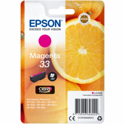 Epson Singlepack Magenta 33 Claria Premium Ink