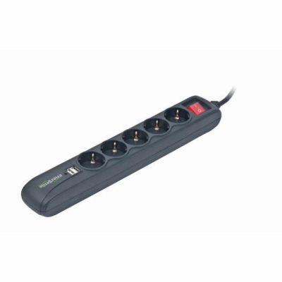 ENERGENIE Power Strip 5 sockets incl 2 USB ports 2A each ...