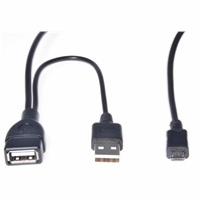 PREMIUMCORD USB redukce kabel USB A/female+USB A/male - M...