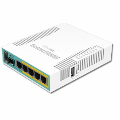 MikroTik RouterBOARD hEX PoE, 800MHz CPU, 128MB RAM, 5xGL...