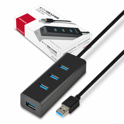 AXAGON HUE-S2BL, 4x USB 3.0 CHARGING hub, micro USB nap. ...