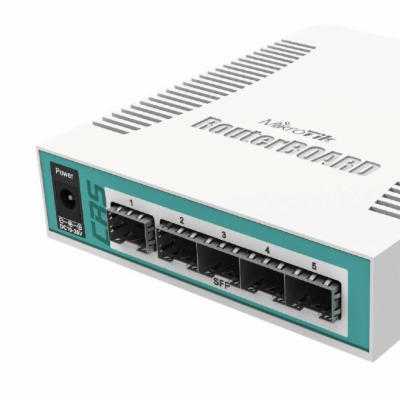 MikroTik Cloud Router Switch CRS106-1C-5S, 400MHz CPU, 12...