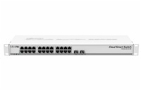 MikroTik CSS326-24G-2S+RM MikroTik Cloud Smart Switch CSS326-24G-2S+RM, 24 non-blocking gigabit.portů, 2xSFP+, Marvell DX switch chip, SwOS