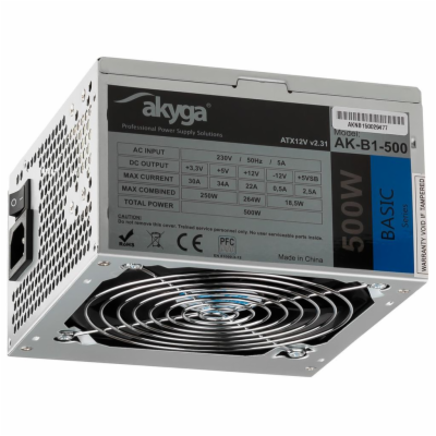 Akyga ATX zdroj 500W ventilátor 120mm