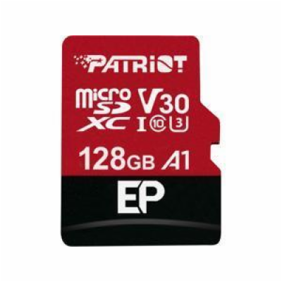 Patriot V30 A1/micro SDXC/128GB/UHS-I U3 / Class 10/+ Ada...