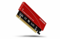 AXAGON PCEM2-S, PCIe x16 - M.2 NVMe M-key slot adaptér, kovový kryt pro pasivní chlazení