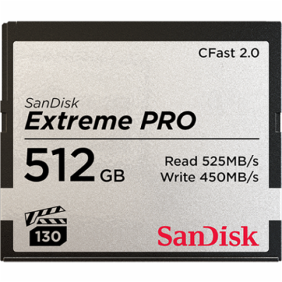 SanDisk CFAST 2.0 512GB Extreme Pro (525 MB/s VPG130)