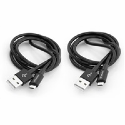 Verbatim Micro USB kabel  100cm + 100cm, SYNC + CHARGE černý