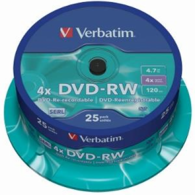 VERBATIM DVD-RW(25-pack)Spindle/4x/4.7GB