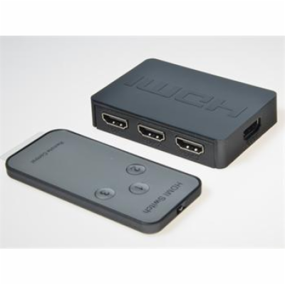 PremiumCord HDMI switch 3:1 plastový,dálkové ovl. khswit3...