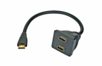 PREMIUMCORD Adaptér HDMI M - 2x F (rozdvojka, 1.3)