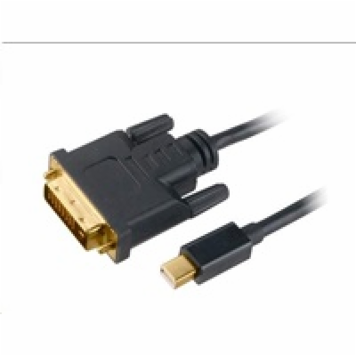 AKASA adaptér Mini DisplayPort na DVI-D,kabel, 1.8m