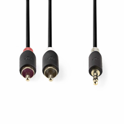 Kabel Jack 3,5mm stereo/2x Cinch 10m NEDIS CABW22200AT100