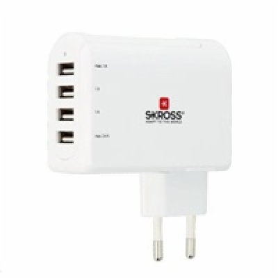 SKROSS Euro USB nabíjecí adaptér, 4800mA, 4x USB výstup