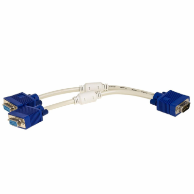 Akyga AK-AD-20 adaptér VGA/2x VGA/ABS/PVC/bílá