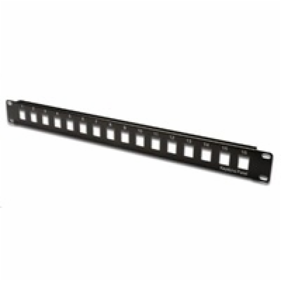 19" modulární patch panel XtendLan 16port, černý