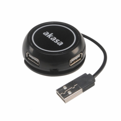 AKASA HUB USB Connect4C 4 in 1, 4x USB 2.0,17cm kabel, ex...